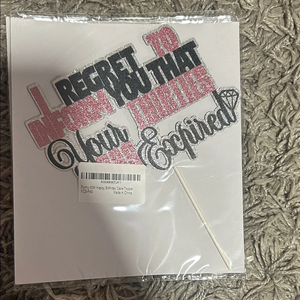 Turning 40, Thirties Cake Topper